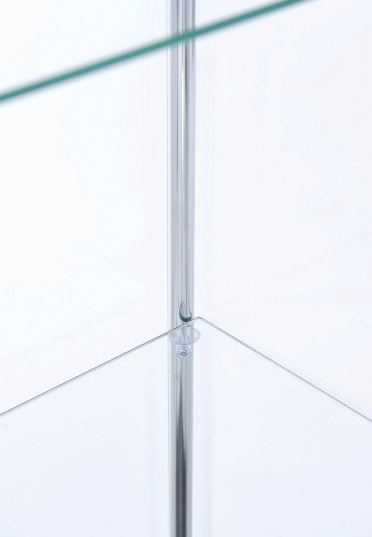 Rectangular 4-Shelf Curio Cabinet White And Clear -Sleek and tall