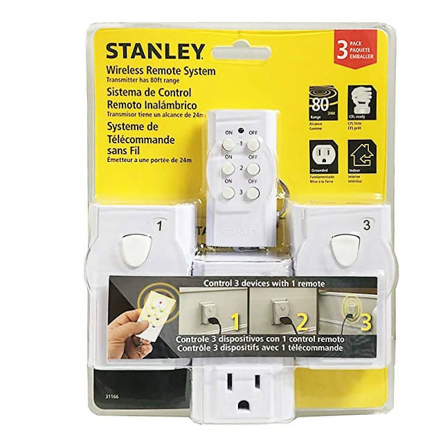 Stanley Pre-Programme Electrical Wireless Remote System 3 Pack