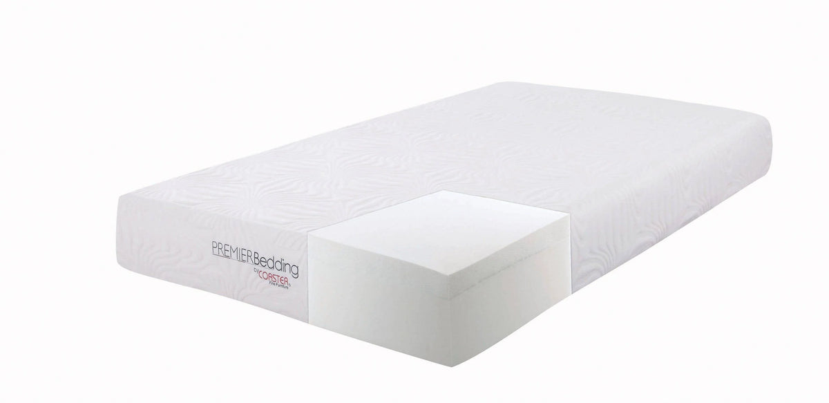 Ian Queen Memory Foam Mattress White - 350065Q Pie's Variety Store