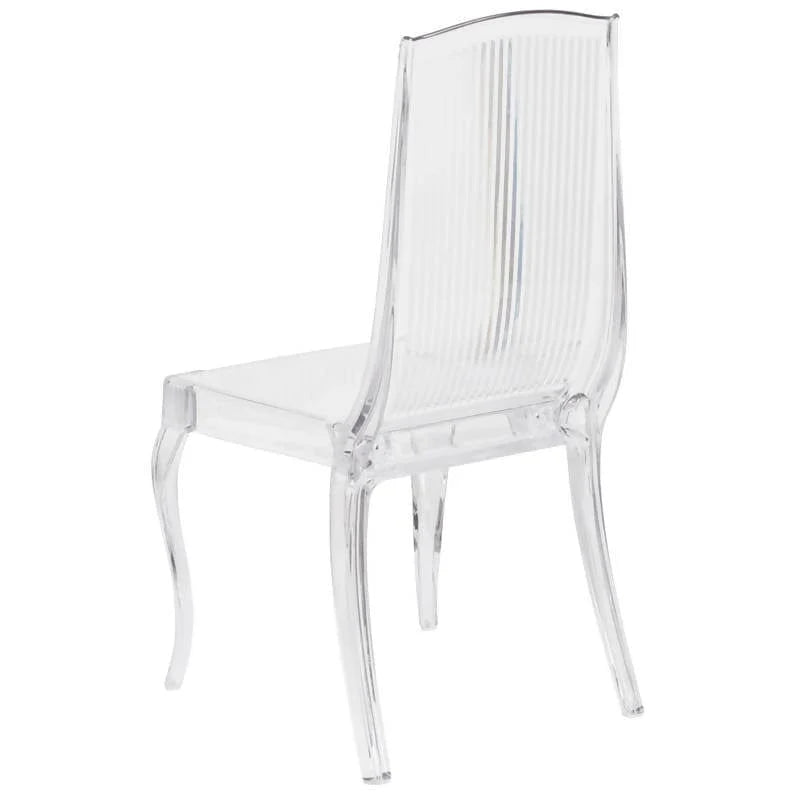 Elegance Crystal Ice Stacking Chair with Full Back Vertical Line Design - BH-K002-CRYSTAL-GG ADRIAN'S ELECTRONICS