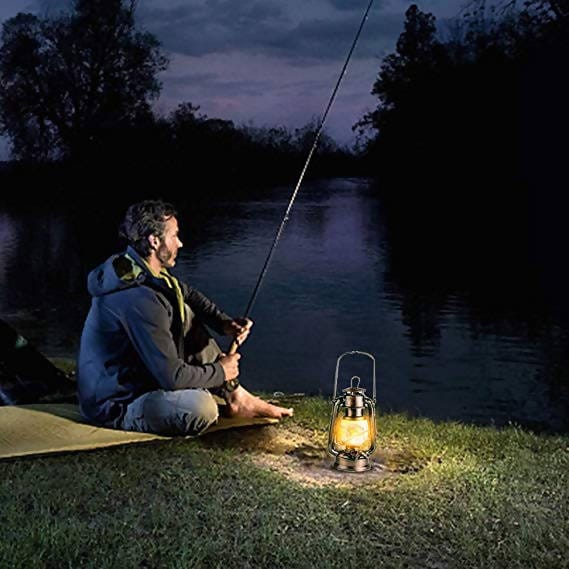 Bulk Buy - 4 Pcs Per Case - HURRICANE FLICKER FLAME COPPER LANTERN BATTERY INCLUSIVE Mega Bulk Buys