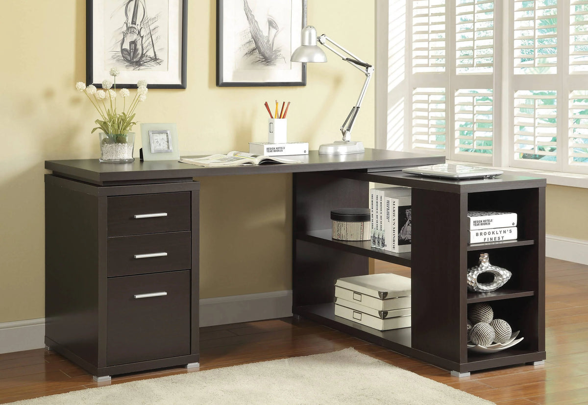 Yvette L-Shape Office Desk White - 800516 Pie's Variety Store