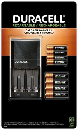 Duracell Recharge Set for 6 Batteries AA and 2 AAA; delivers dependable power to your everyday devices throughout the home