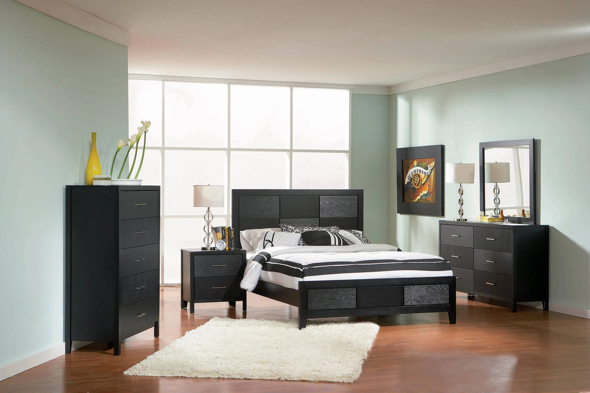Grove Eastern King Panel Bed Black - 201651KE Pie's Variety Store