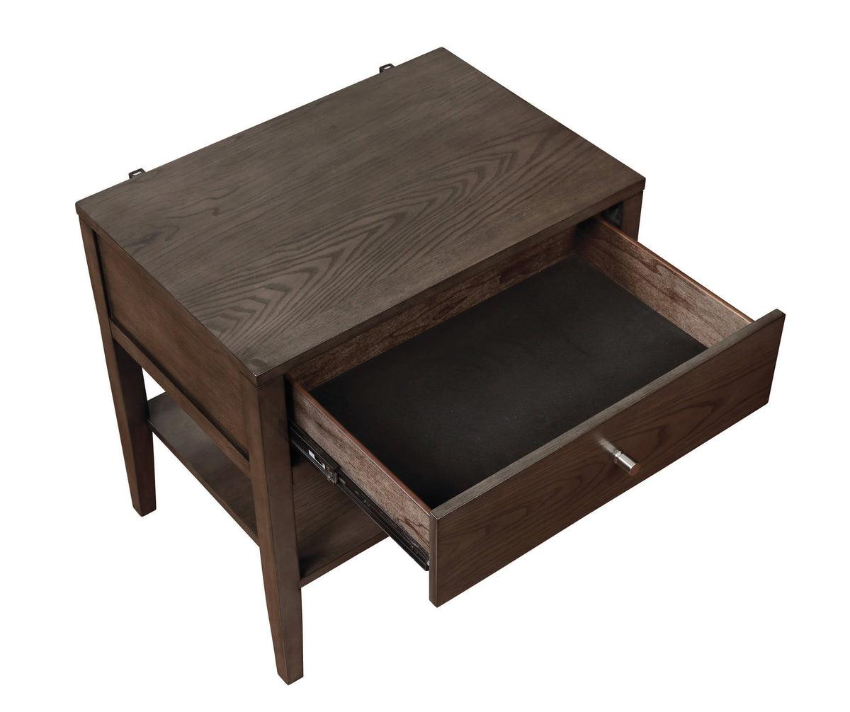 Lompoc 1-Drawer Nightstand Ash Brown - 204562 Pie's Variety Store