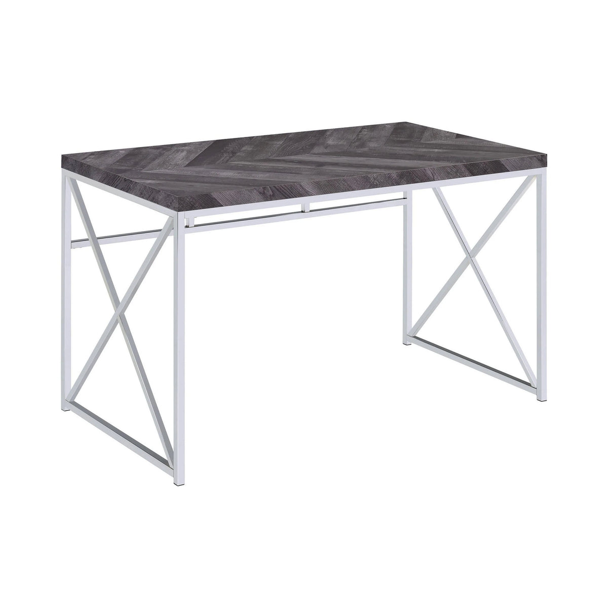 Grimma Writing Desk Rustic Grey Herringbone - 802611 Pie's Variety Store