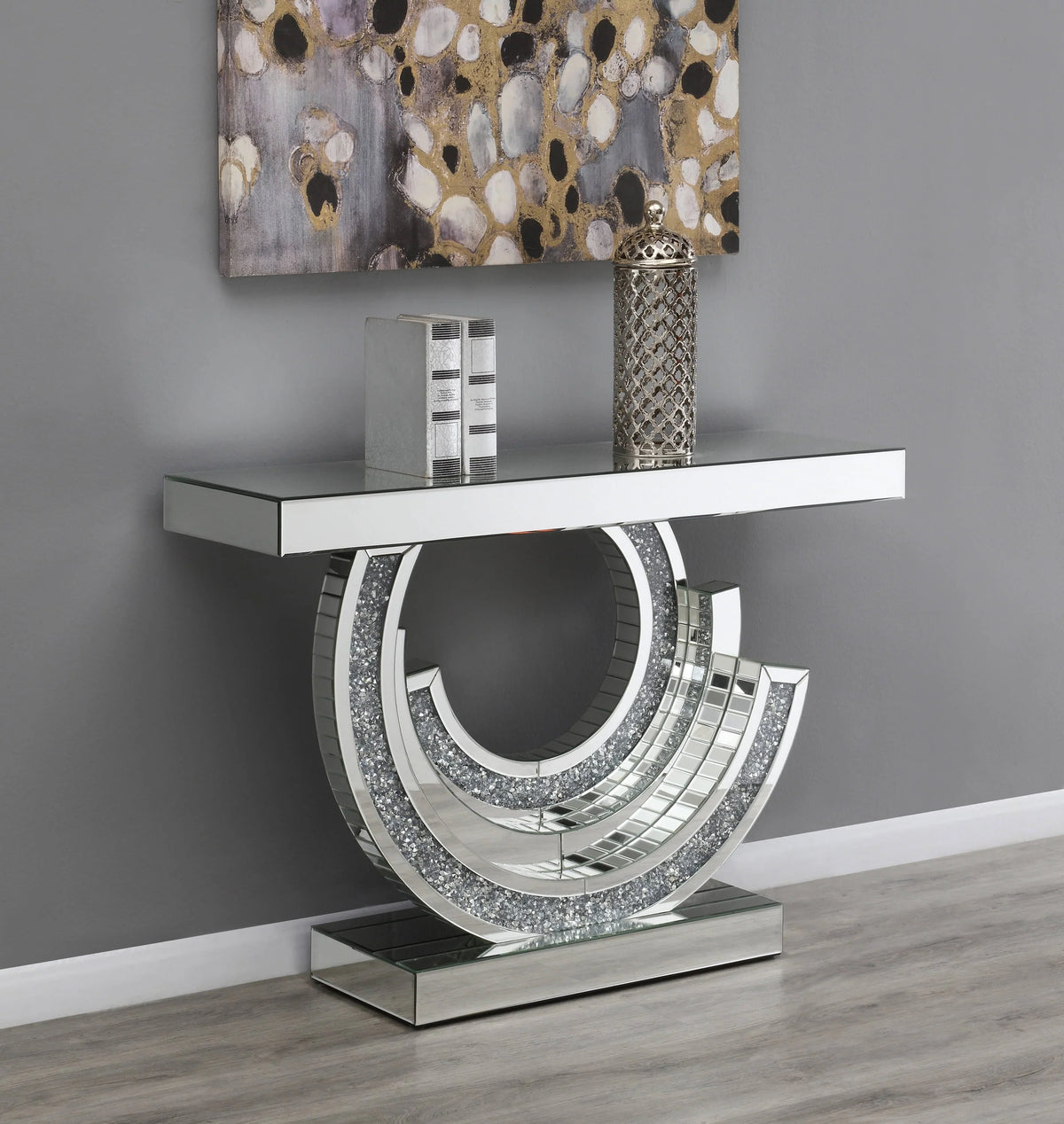 Multi-Dimensional Console Table Silver - 953422 Pie's Variety Store