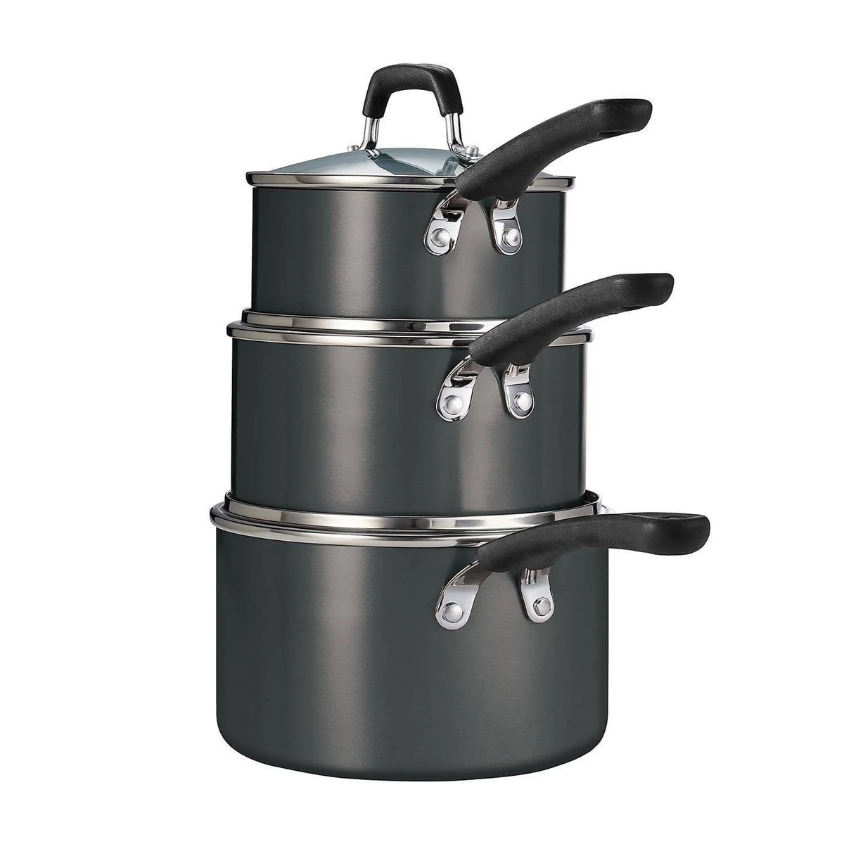 Tramontina Stackable Sauce pans 6pcs This set offers outstanding quality and value with a convenient stack-able design that helps keep your kitchen cabinets organized - 393405 Hannah Frederick