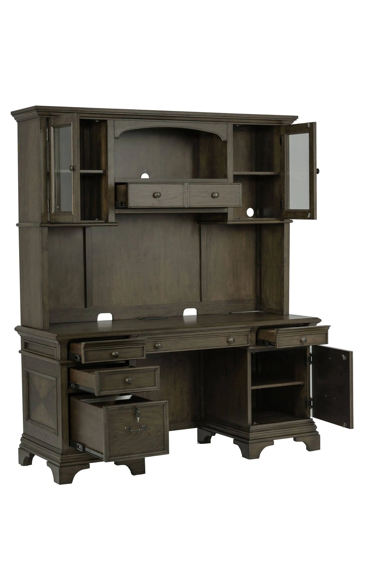 Hartshill Credenza With Hutch Burnished Oak - 881283 Pie's Variety Store
