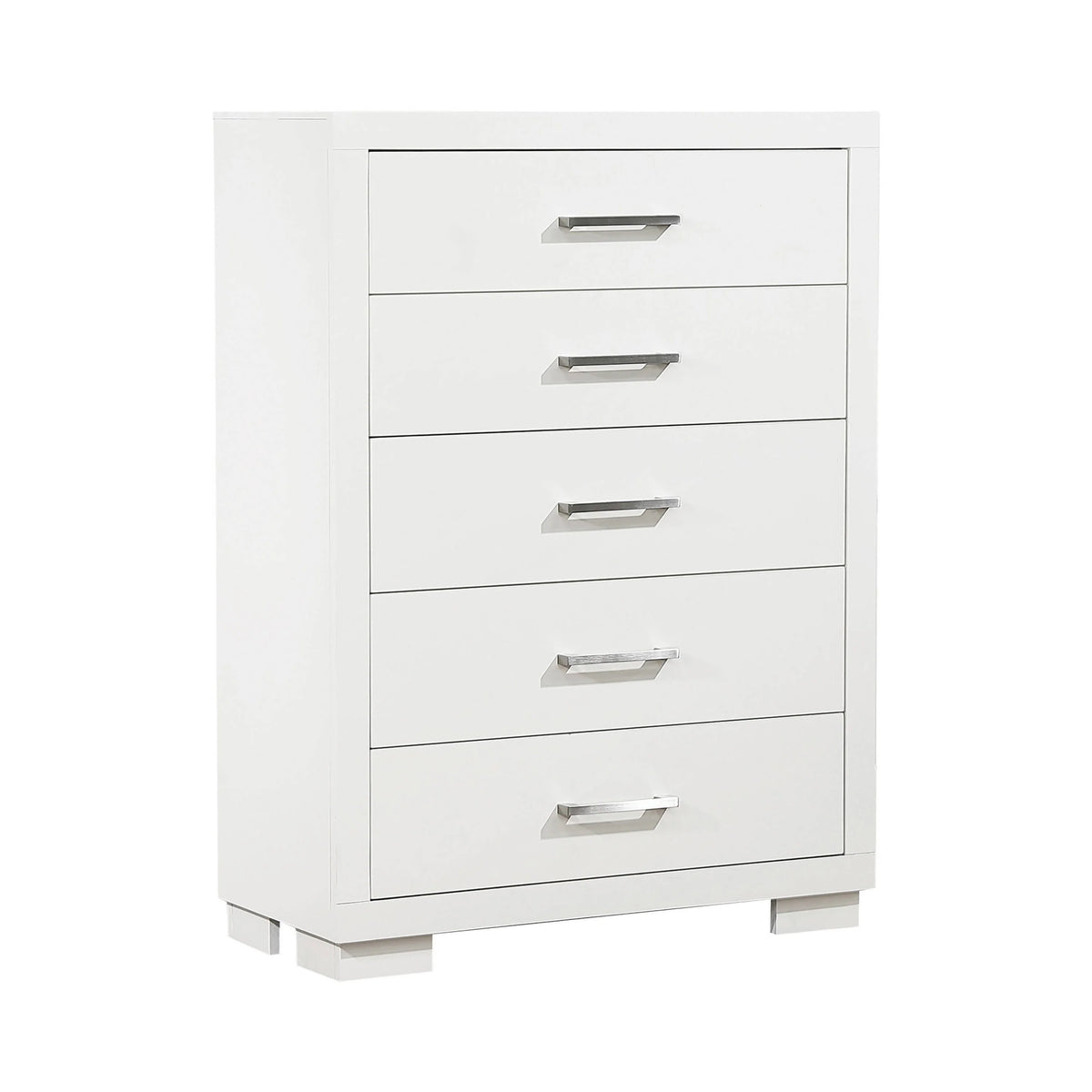 Jessica 5-Drawer Chest White - 202995 Pie's Variety Store