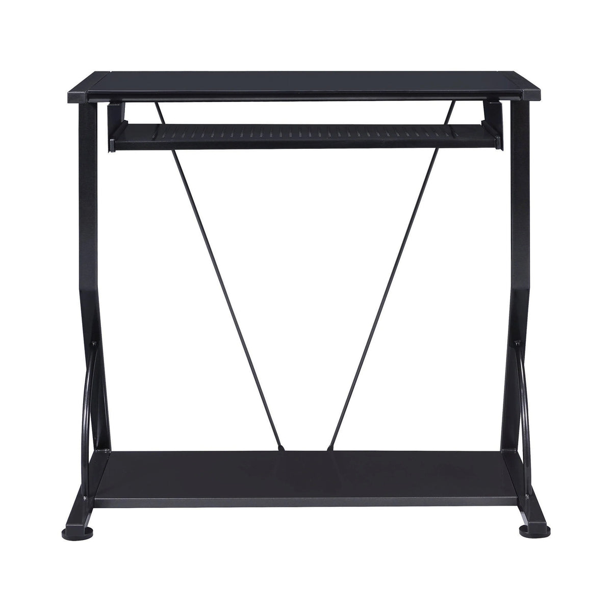 Computer Desk With Keyboard Tray Black perfect for the contemporary specialist or entrepreneur.- 800217 coastmega