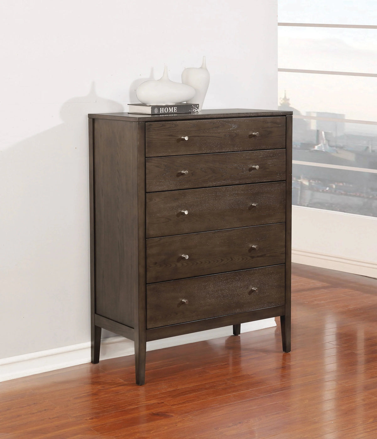 Lompoc 5-Drawer Rectangular Chest Ash Brown - 204565 Pie's Variety Store