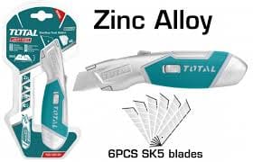 Total's Heavy Duty Utility Knife with Rubber Grip