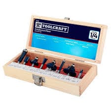 TOOLCRAFT 8 PIECE ROUTER BIT SET