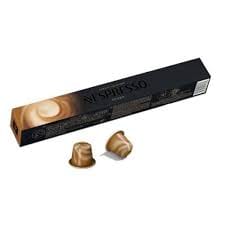 Nespresso Buenos Aires Lungo Coffee Capsules is a fragrant and balanced blend of washed Colombian Arabica that adds delicate fruit acidity and lightly fried Ugandan Robusta that adds malty cereals and sweet notes of popcorn to the mix - NESC-135-0296 Pie's Variety Store