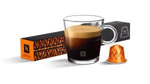 Nespresso Buenos Aires Lungo Coffee Capsules is a fragrant and balanced blend of washed Colombian Arabica that adds delicate fruit acidity and lightly fried Ugandan Robusta that adds malty cereals and sweet notes of popcorn to the mix - NESC-135-0296 Pie's Variety Store