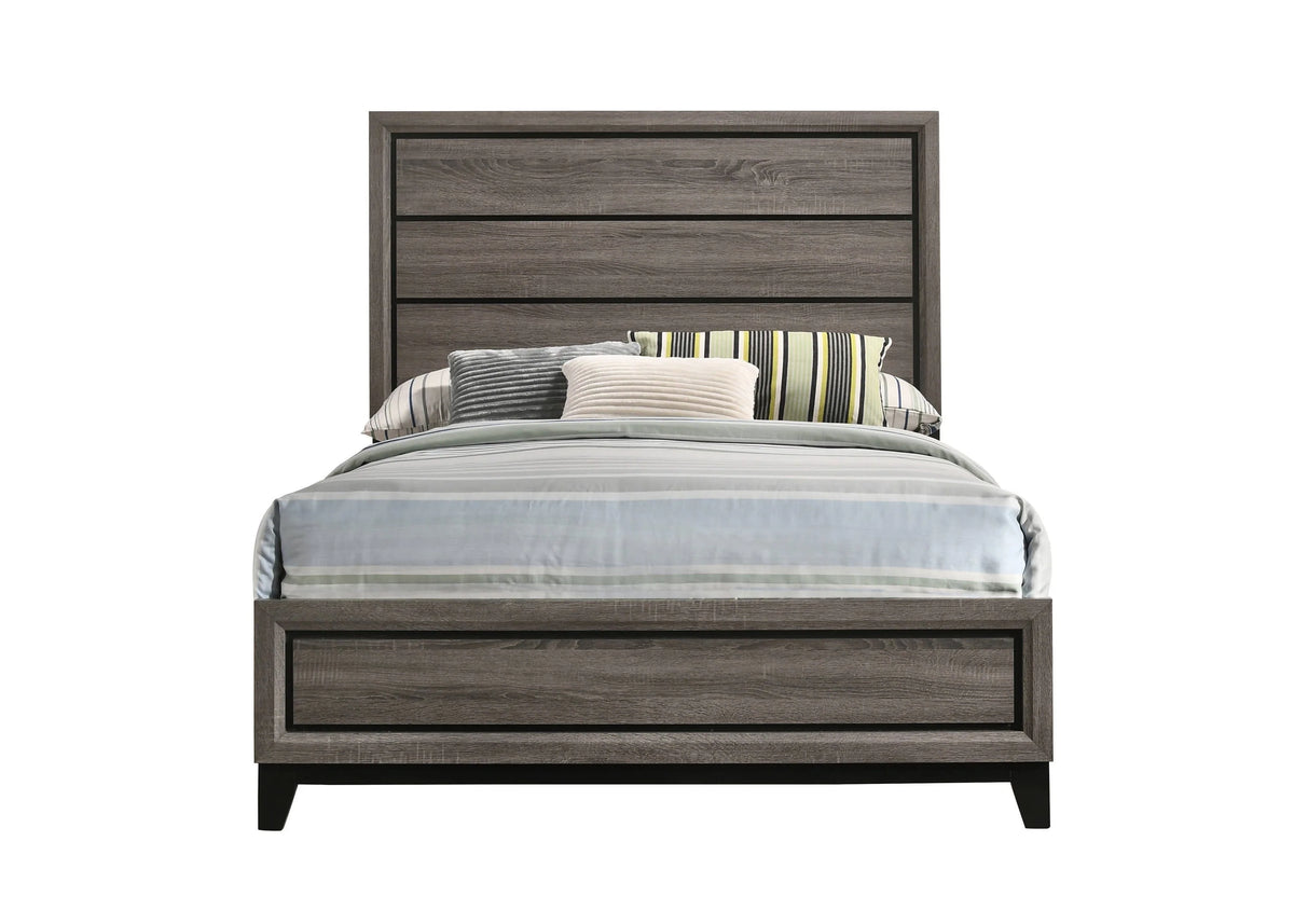 Watson Full Panel Bed Grey Oak 212421F Pie's Variety Store
