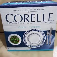 Corelle Classic Dinnerware Set 16pcs True Blue - 07116008174 Pie's Variety Store