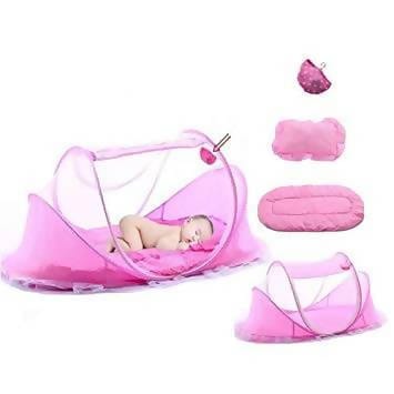 Baby Bed Mosquito Net Bed Canopy Infant Travel Tent Portable Babies Cots Newborn Foldable Crib Folding Toddler Mosquito Nets with Mattress Pillow FT27383 Elegant AccScents