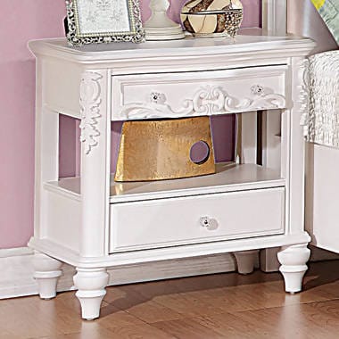 Caroline 2-Drawer Rectangular Nightstand White - 400722 Pie's Variety Store