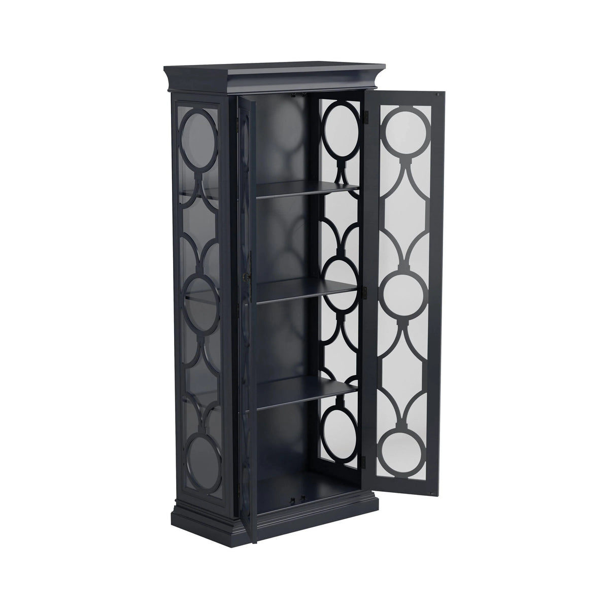2-Door Display Tall Cabinet Antique White - 951827 Pie's Variety Store