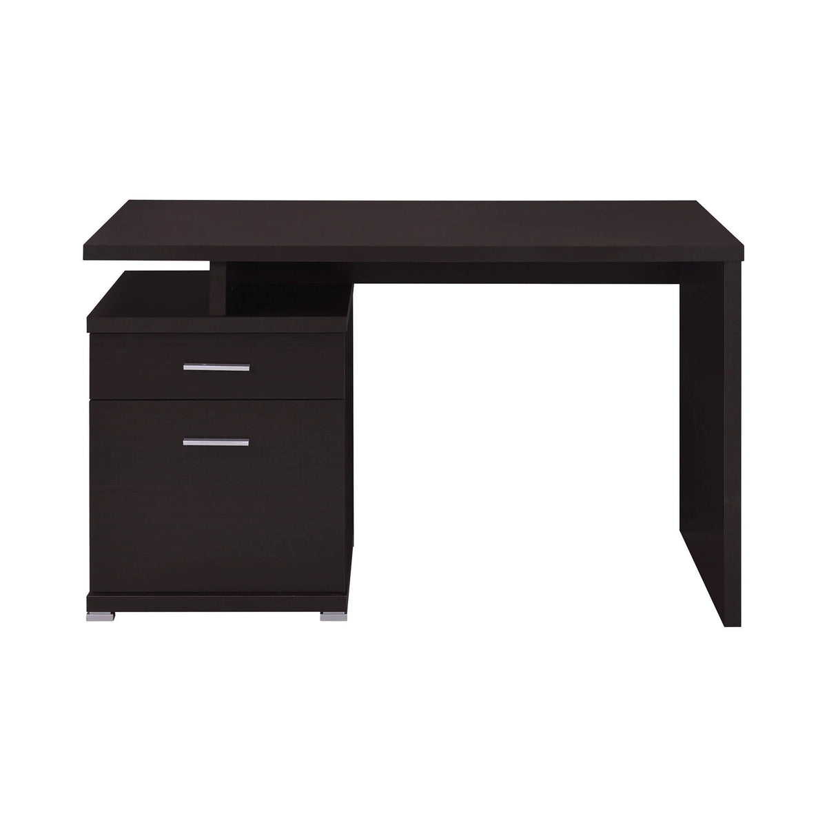 Irving 2-Drawer Office Desk With Cabinet Cappuccino - 800109 Pie's Variety Store