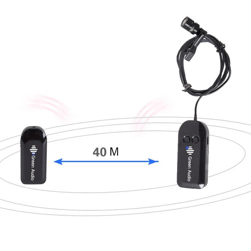 GREEN AUDIO WEARABLE WIRELESS MICROPHONE-FOR PHONE/TABLETS/COMPUTER - GAW-7515C Pie's Variety Store