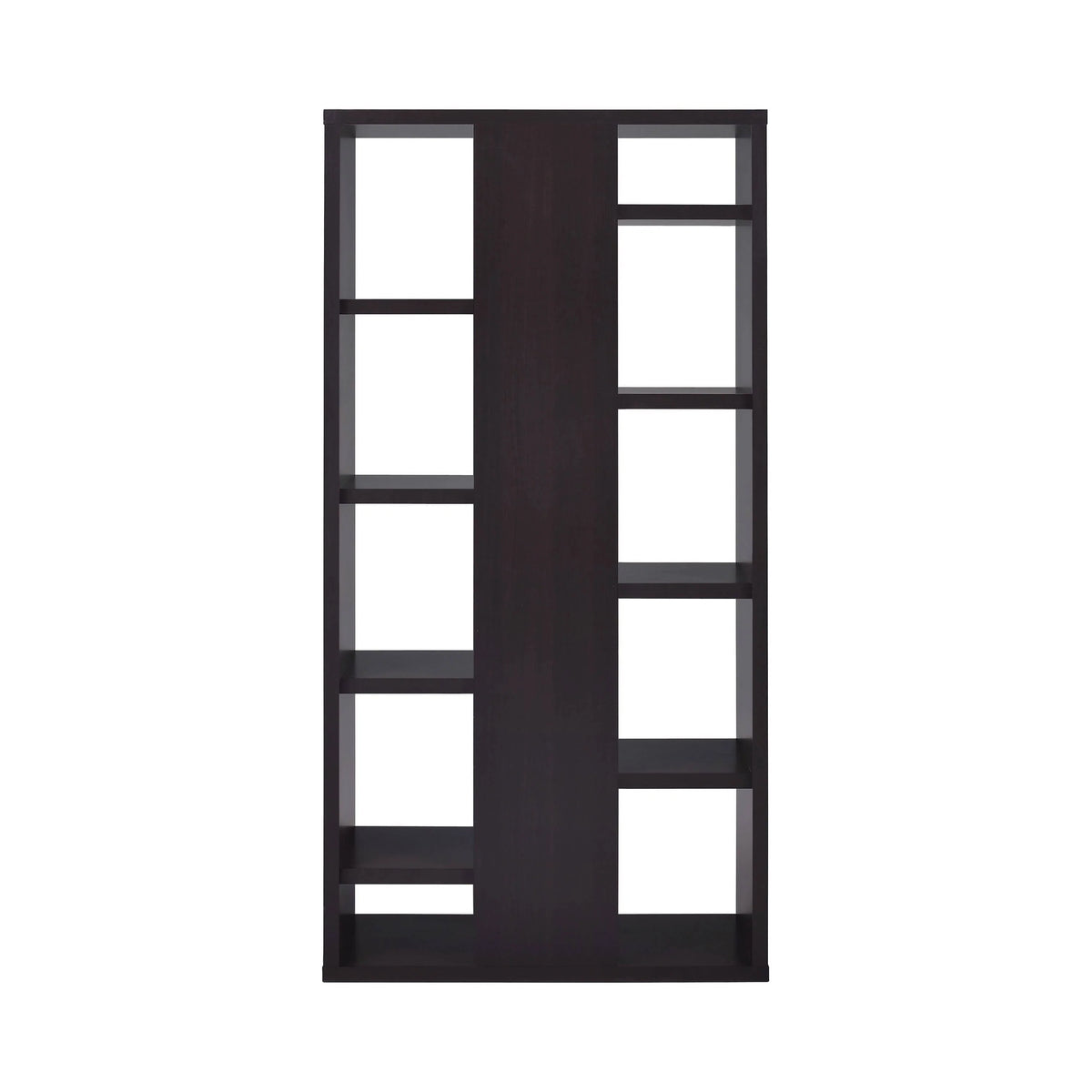 Bookcase With Staggered Floating Shelves Cappuccino - 800265 Pie's Variety Store