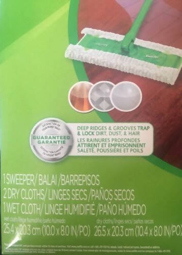 SWIFFER SWEEPER COMPLETE KIT Wet & Dry Cloths Included - 03700092815 Pie's Variety Store