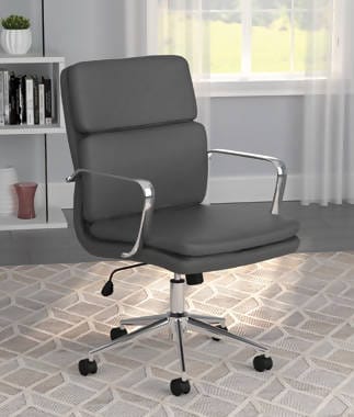 Standard Back Upholstered Office Chair Black