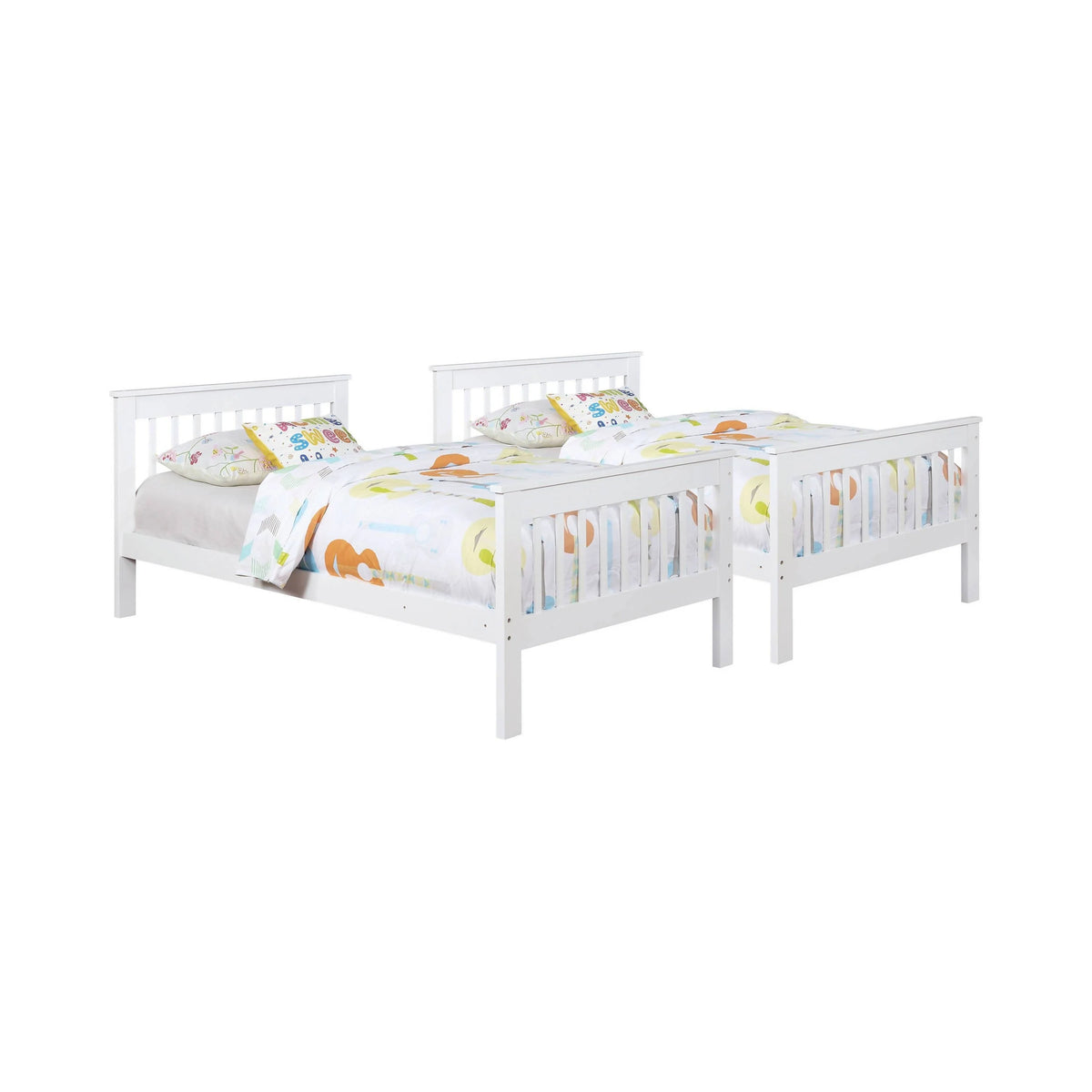 Chapman Twin Over Twin Bunk Bed White - 460244N A-Z Store Nadia