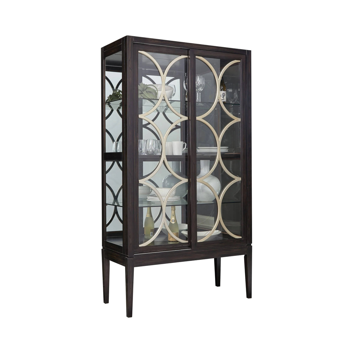 2-Door Curio Cabinet Black - 951811 Pie's Variety Store