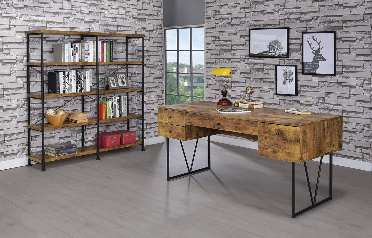 Analiese 4-Drawer Writing Desk Antique Nutmeg - 800999 Pie's Variety Store