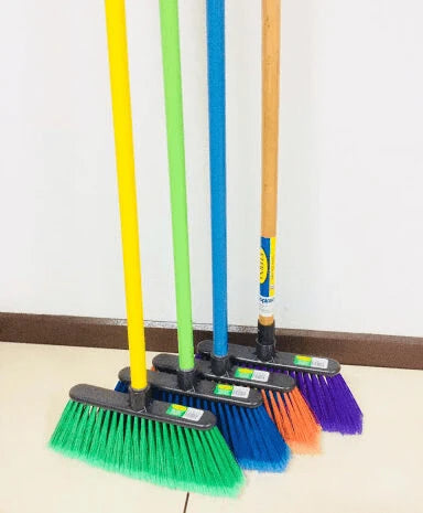 Eterna Slim Fit Straight Broom with Long Metal Handle