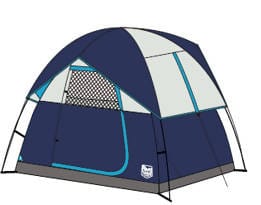 Timber Ridge 9' x 7' Tent / Timber Ridge Lightweight Family Camping Tent with Compression Bag
