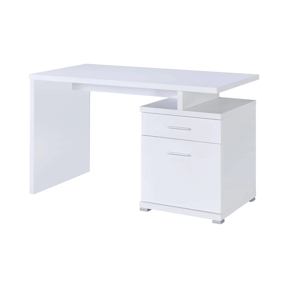 Irving 2-Drawer Office Desk With Cabinet Cappuccino - 800109 Pie's Variety Store