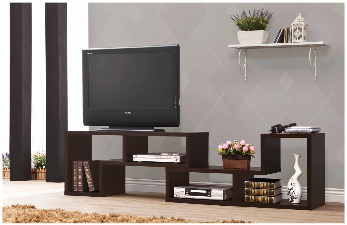 Convertible TV Console And Bookcase Cappuccino - 800329 Pie's Variety Store