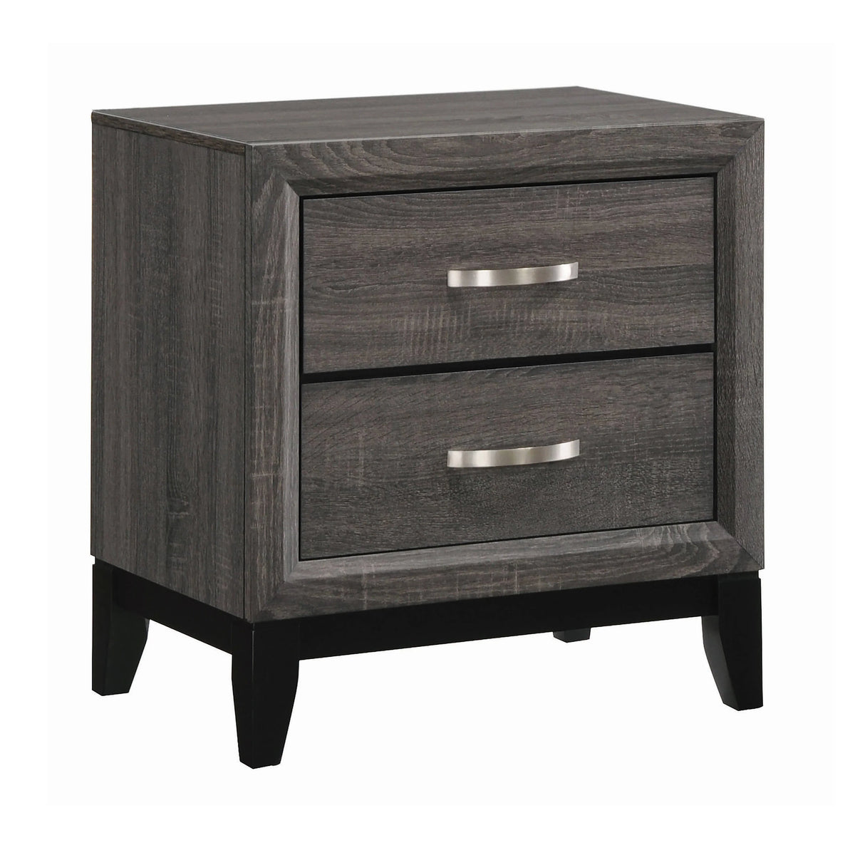 Watson 2-Drawer Nightstand Grey Oak And Black - 212422 Pie's Variety Store