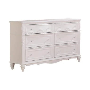 Caroline Full Upholstered Panel Bed Pink And White 4PC Set - SET4PC400720F Pie's Variety Store