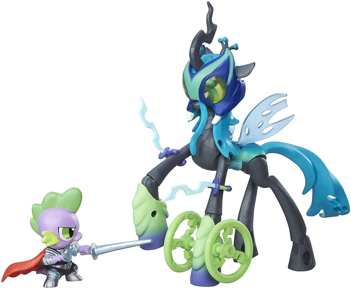 My Little Pony Guardians of Harmony Queen Chrysalis V. Spike The Dragon Figure - PN00001402 Pie's Variety Store