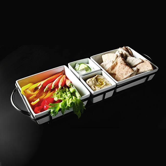 Gibson Gracious Dining Set of 5 Rectangle Serving Dishes -9270705 Bulk Buys 4 pcs in Case Mega Bulk Buys