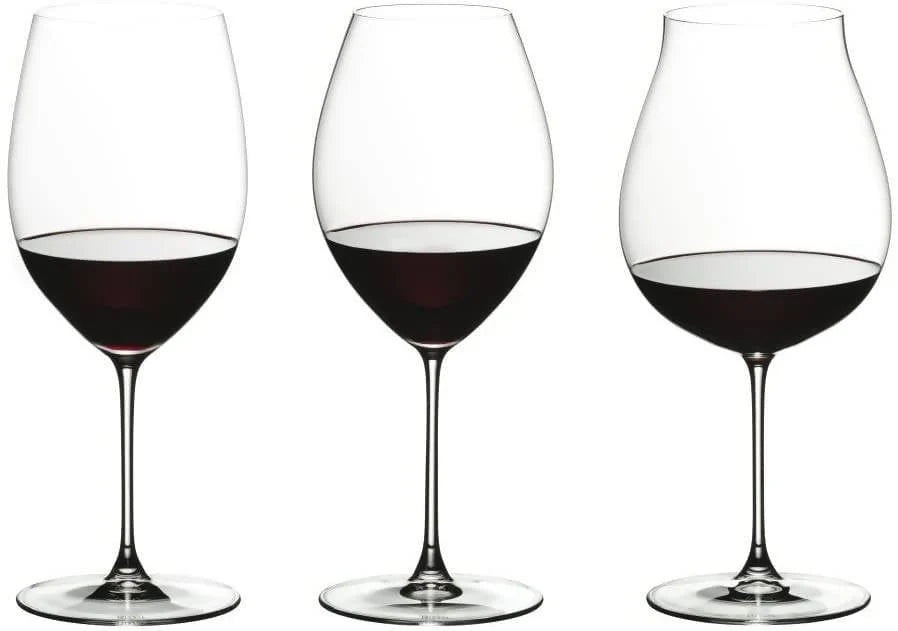 Riedel Veritas Red Wine Tasting Set revolutionizes the grape varietal-specific wine glass. The result is convincing: lighter