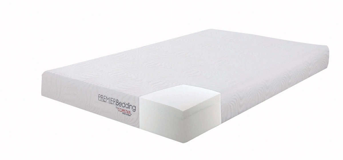 Keegan Full Memory Foam Mattress White - 350063F Pie's Variety Store