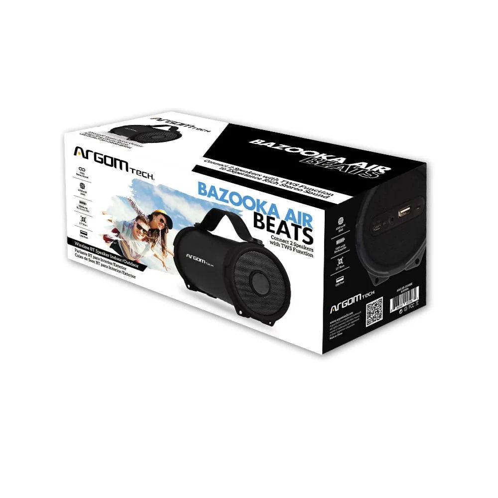 ARGOM TECH BAZOOKA AIR TWS WIRELESS BT SPEAKER - ARG-SP-3100BK Pie's Variety Store