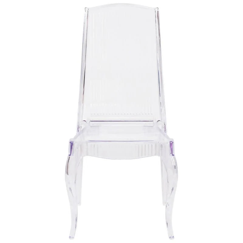 Elegance Crystal Ice Stacking Chair with Full Back Vertical Line Design - BH-K002-CRYSTAL-GG ADRIAN'S ELECTRONICS