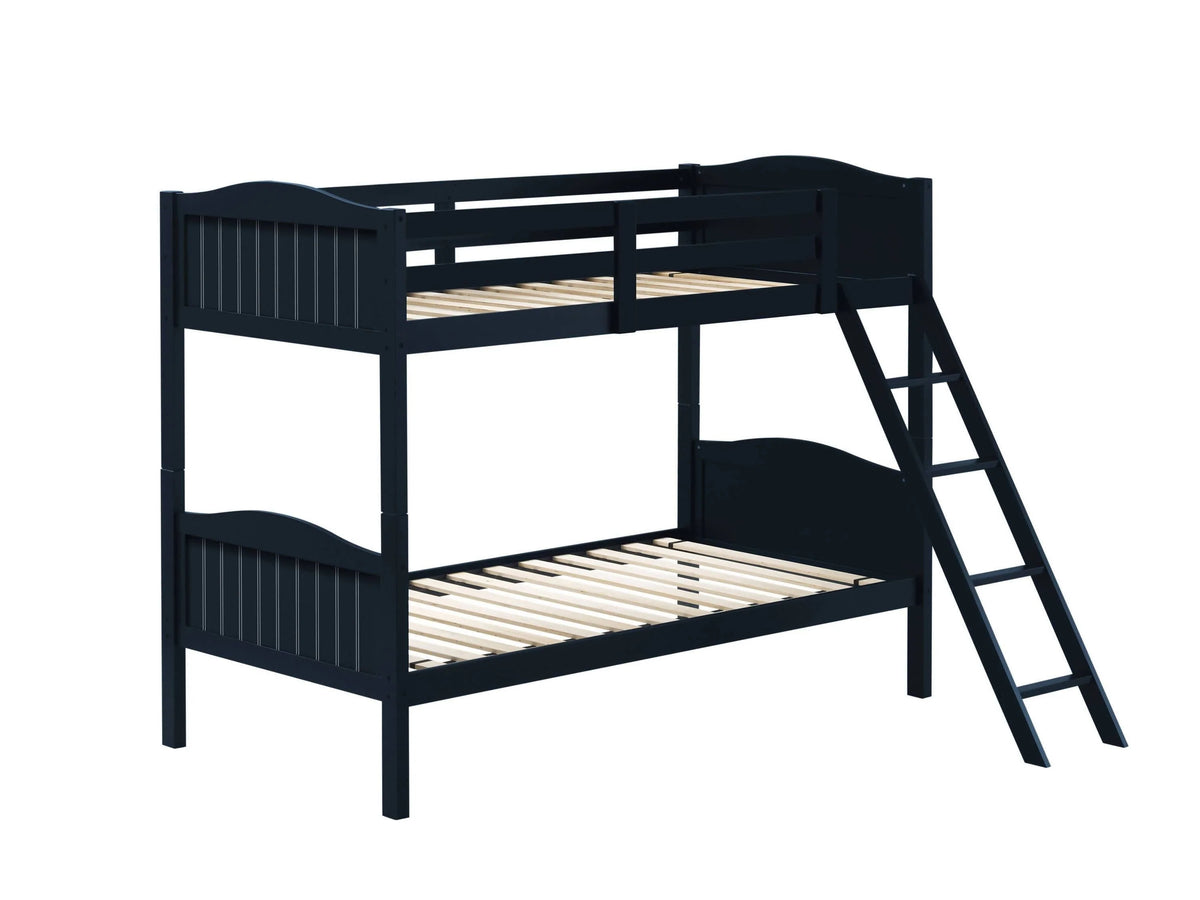 Littleton Twin/Twin Bunk Bed With Ladder Blue - 405053BLU A-Z Store Nadia