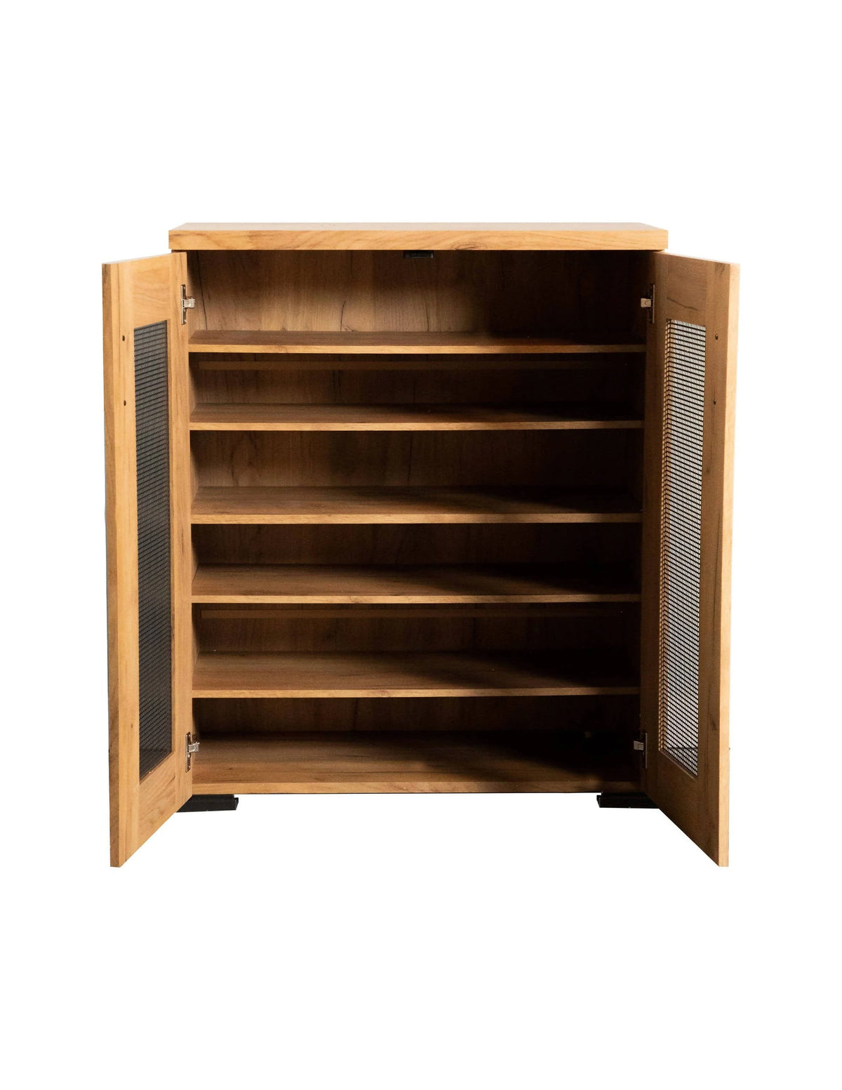 Metal Mesh Door Accent Cabinet Golden Oak - 951107 Pie's Variety Store