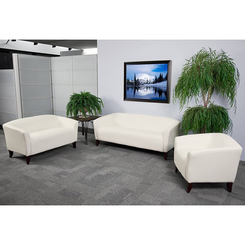 HERCULES Imperial Series Reception Set in Ivory LeatherSoft - 111-SET-WH-GG Pie's Variety Store