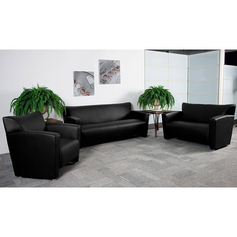 HERCULES Majesty Series Reception Set in Black LeatherSoft - 222-SET-BK-GG Pie's Variety Store