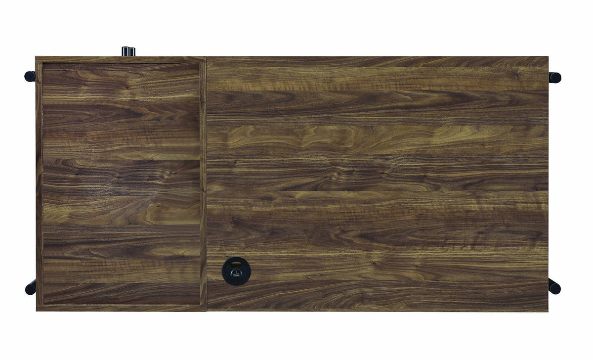 Lawtey 2-Drawer Writing Desk With Outlet Aged Walnut -this wooden desk has all you need for hours of productivity. 804291 coastmega